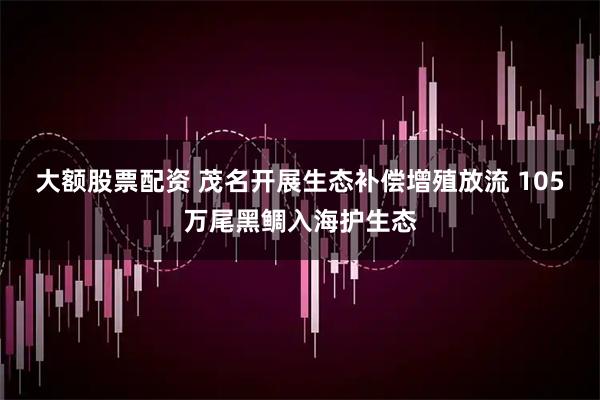 大额股票配资 茂名开展生态补偿增殖放流 105万尾黑鲷入海护生态